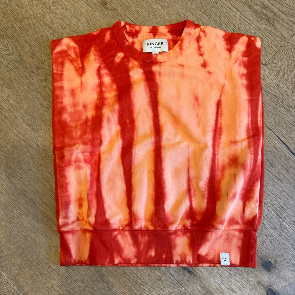 Finger In The Nose Fiery Tie-Dye strong shoulder top NEW